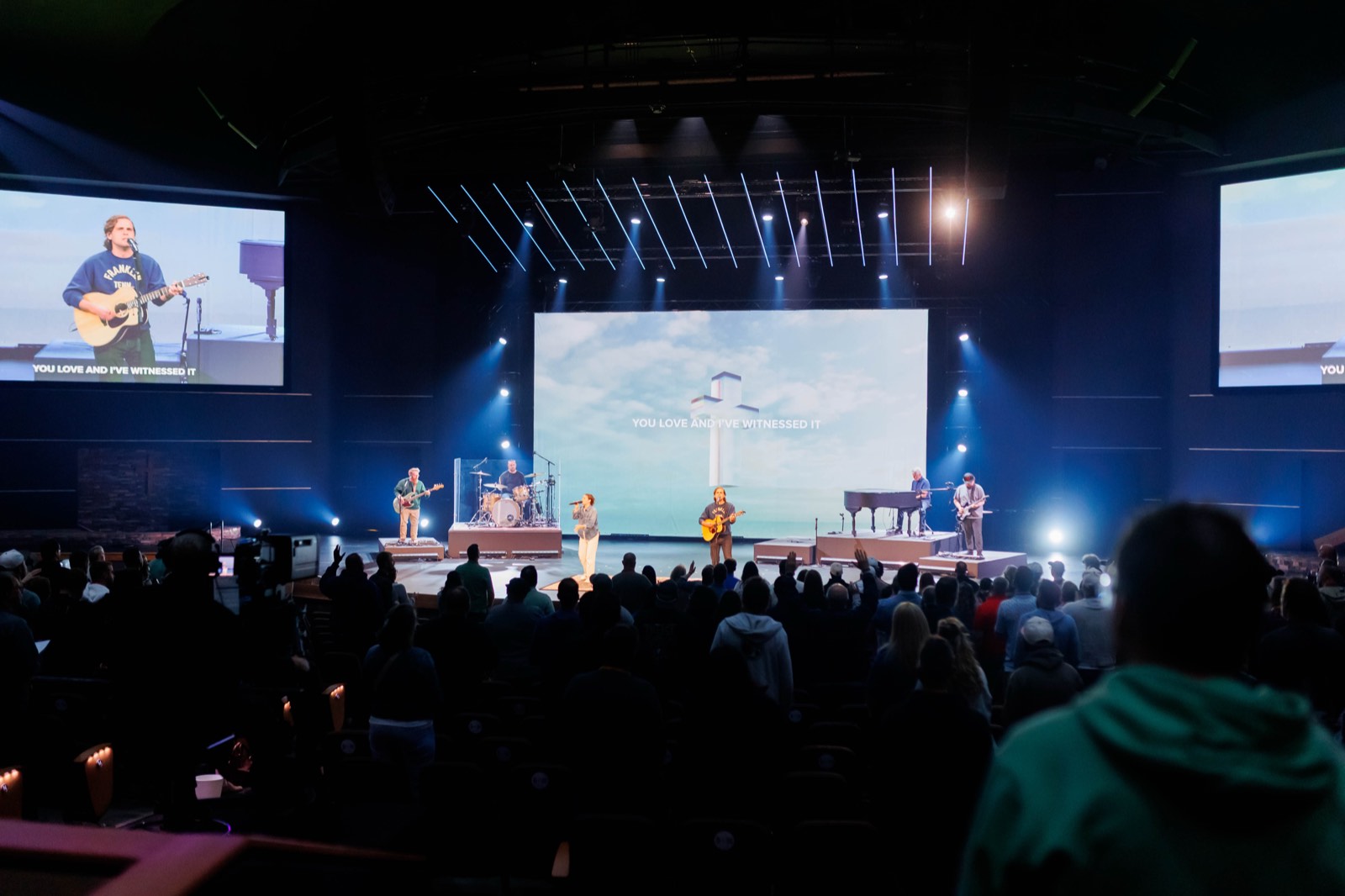 Worship on the main stage at the conference